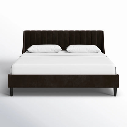 Helaina Upholstered Wingback Bed