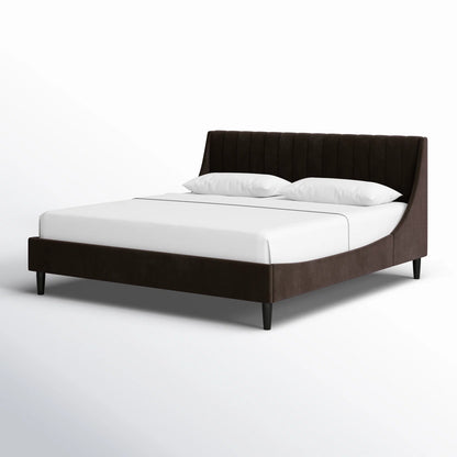 Helaina Upholstered Wingback Bed