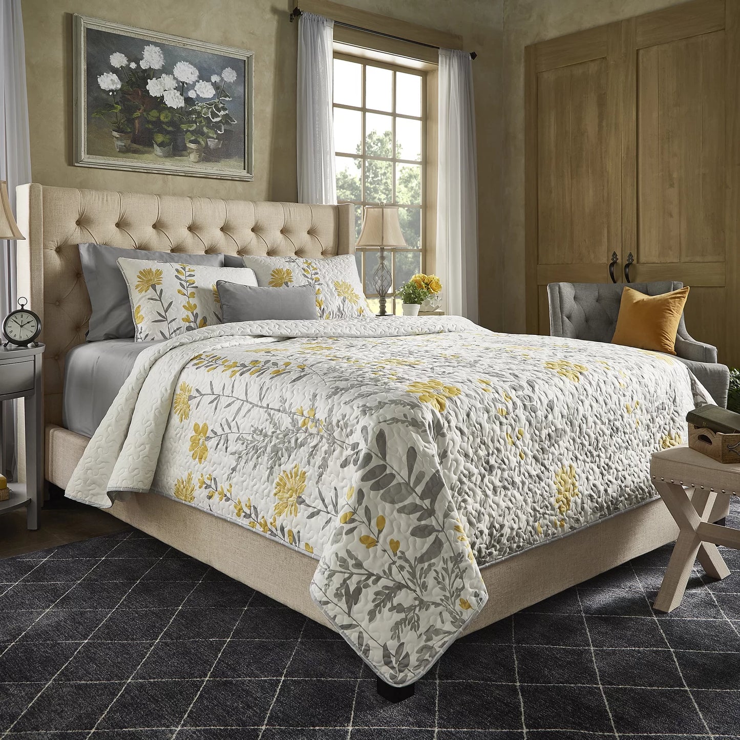 Kaster Upholstered Wingback Bed