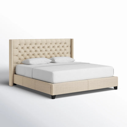 Kaster Upholstered Wingback Bed