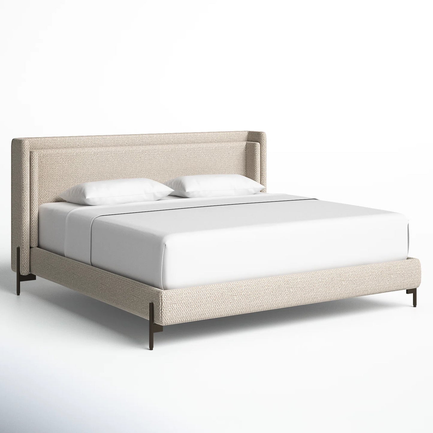 Lenae Upholstered Metal Bed