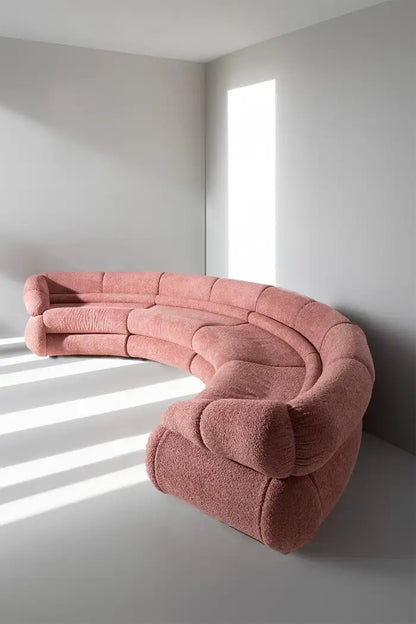 Orbita Pink Semicircular Sofa