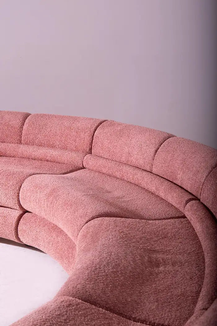 Orbita Pink Semicircular Sofa