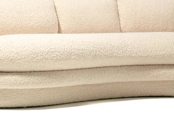 Post Modern Preview Sectional in Ivory White Boucle